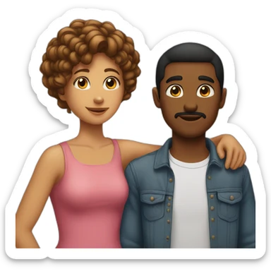 garcon qui embrasse une fille sticker