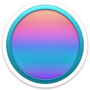 
One coin color in in gradient of turquoise, blue, pink, purple, and coral sticker