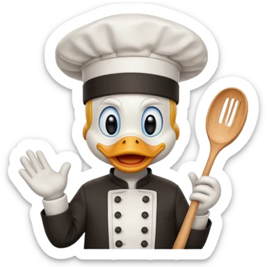 donald duck in chef hat







 sticker