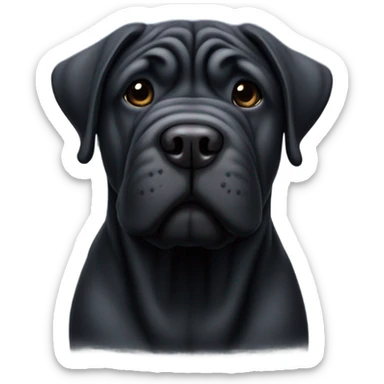 black shar pei  sticker