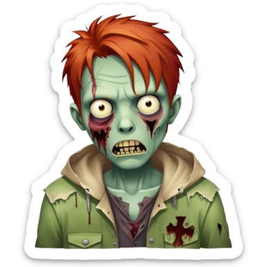 Um zumbi ruivo sticker