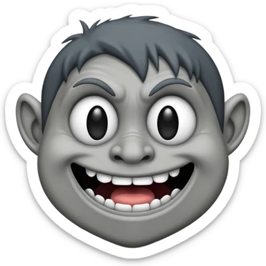 Troll face peur et noir sticker