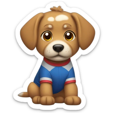Chien rugbyman sticker
