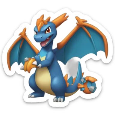 mega Charizard X pokemon sticker