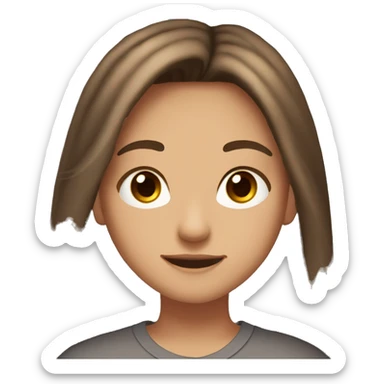 girl who has brown hair and slightly tanish skin long dark brown hair with light brown ends hazel eyes celebrating her 15th birthday sticker