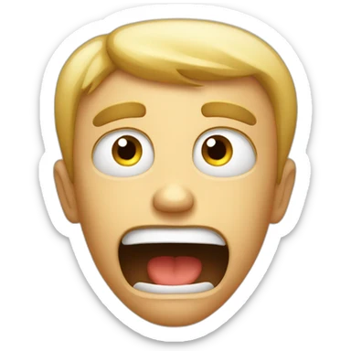 a face that is shocked and angry sticker