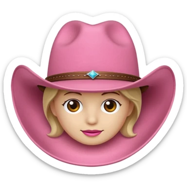 Cowboy hat pink sticker