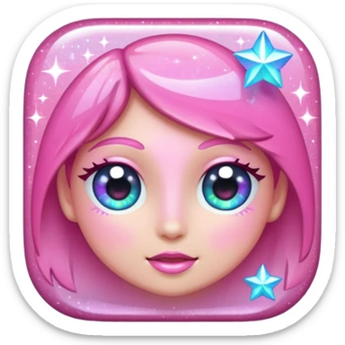 pink sparkles emoji sticker
