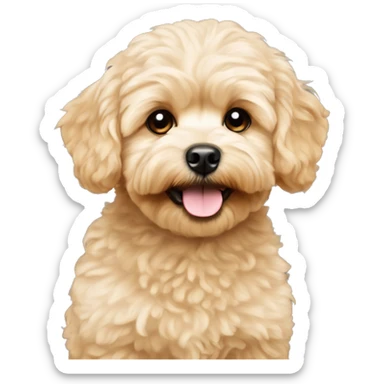 golden maltipoo point to top left corner sticker