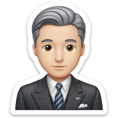 A person wearing a 1940s suit sticker