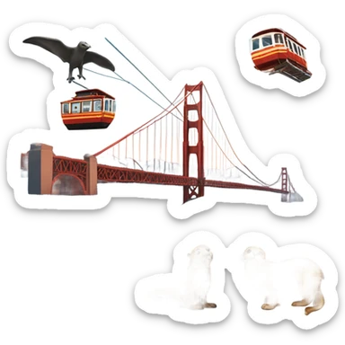 Make an emoji that represents San Francisco, California sticker