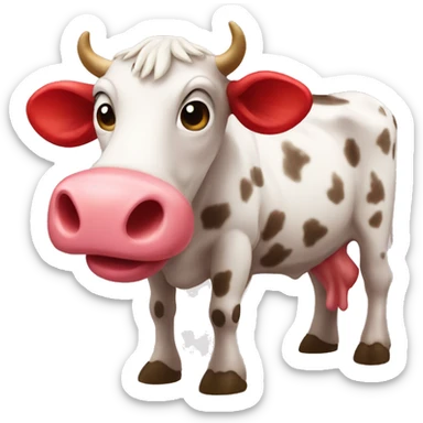 Strawberry cow sticker