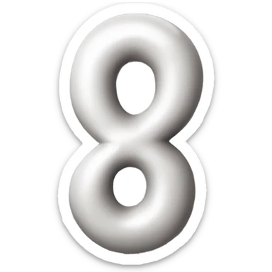 Balloon with number eight sticker