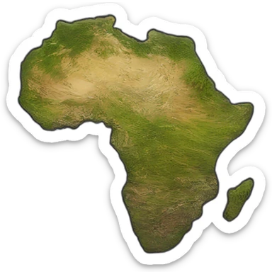 Le continent Africain simplement sticker