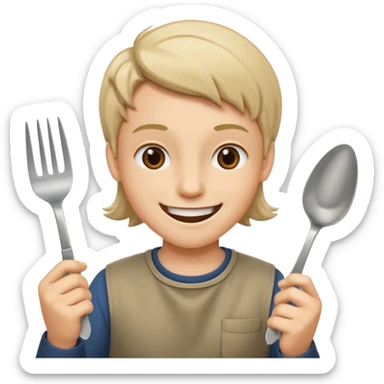 Give me someone eating  sticker