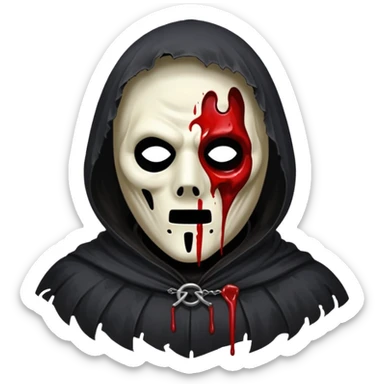 old ghostface from the Scream movie sticker