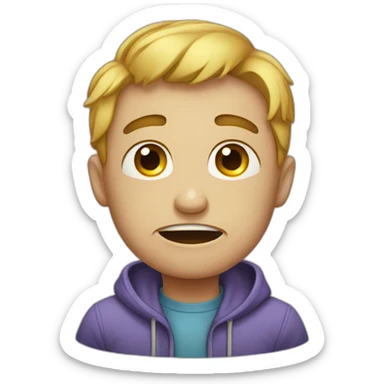 qwerty crying that his family abandoned him sticker