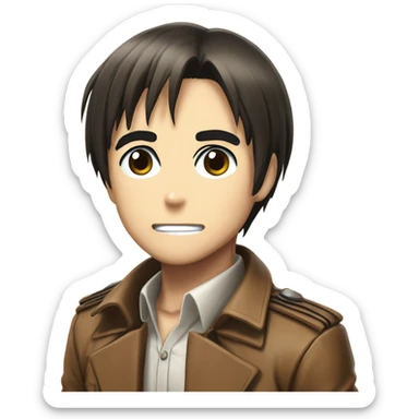 eren jaeger from attack on titan sticker