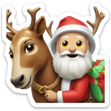 Santa and his rein were deer on vacation sticker