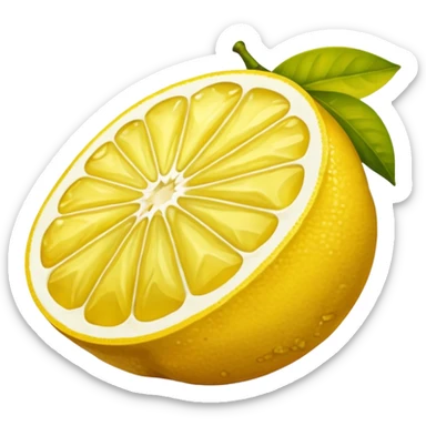 The leftovers of a lemon after making lemon juice sticker
