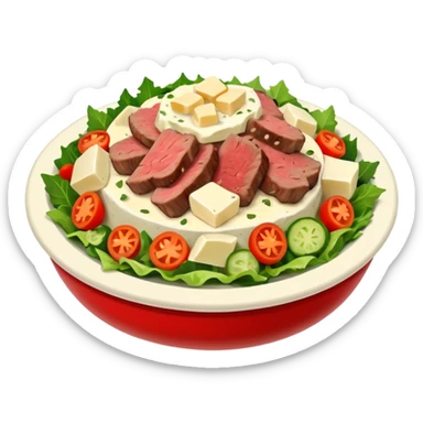 romanian christmas dish boeuf salad sticker