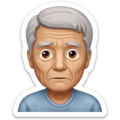 WELL BUILD OLD MAN WITH RIB PAIN sticker