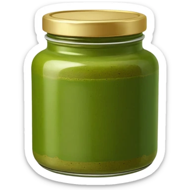 A jar of green curry paste  sticker