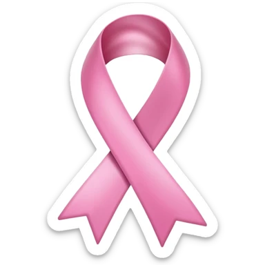 Ribbon emoji pink colour sticker