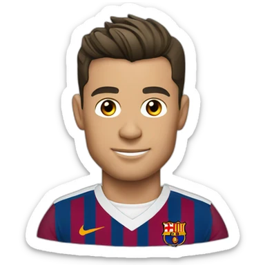 cristiano ronaldo barcelona polo sticker