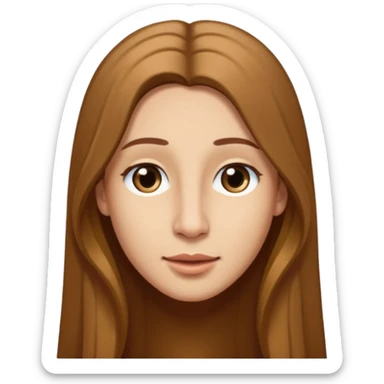 Make a emoji of a person with light skin with long nose hair that goes down like 2 inchis with long hair and with not that much hair and with his hair brown sticker