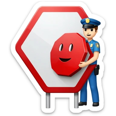 placa de transito vermelha escrito pare sticker