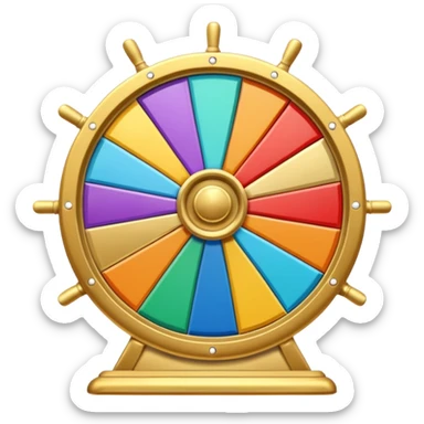wheel of fortune with 10 segments sticker