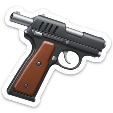 Con una gora de lado con una pistola sticker