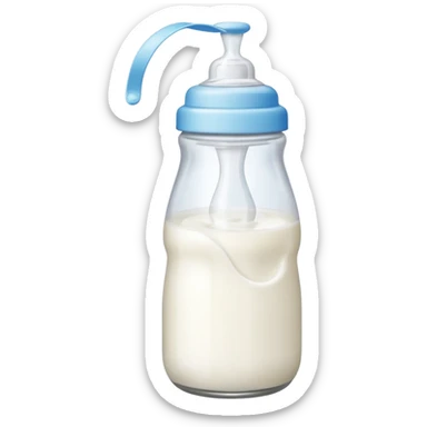 baby bottle tilted  sticker