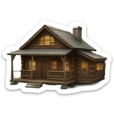 cabin house  sticker