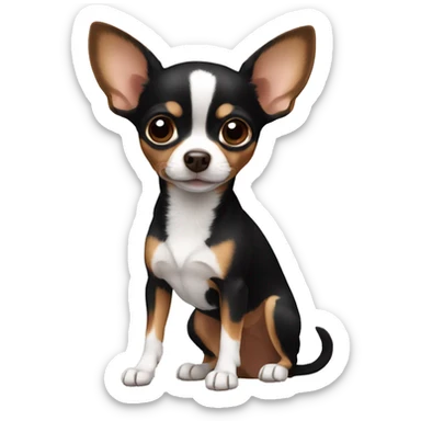 chihuahua black and brown sticker