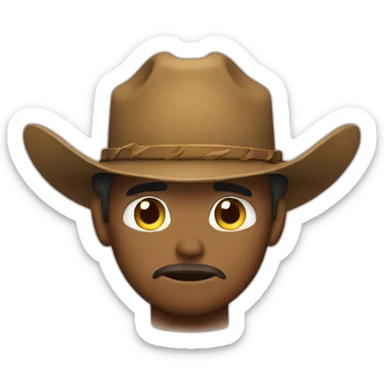 Sad cowboy salute sticker