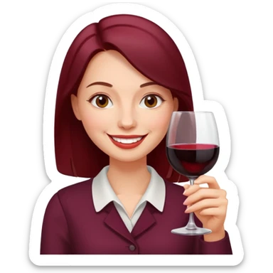 naga polska kobieta z winom sticker