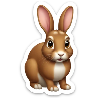 Brown Rabbit sticker