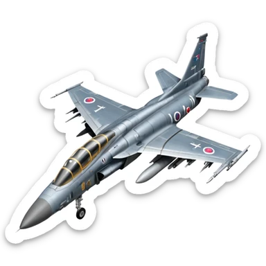 Make an f-5e tiger from the chilean air force in gray color sticker