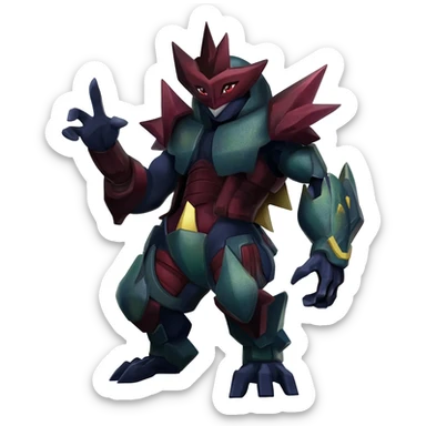 Dark edgy cool cute Salandit-Noibat-Litten-Hybrid (Full body) sticker