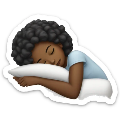 A black girl sleeping  sticker