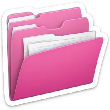 pink folder with docs sticker