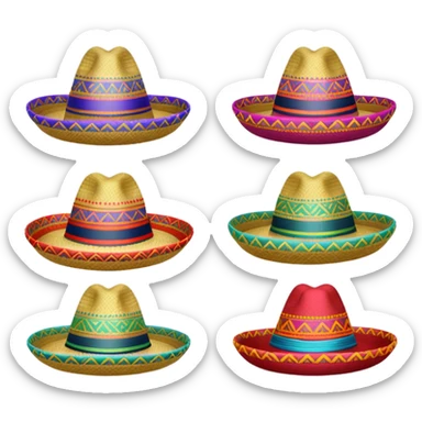 sombreros de mmesocp con entrono mexicacno sticker