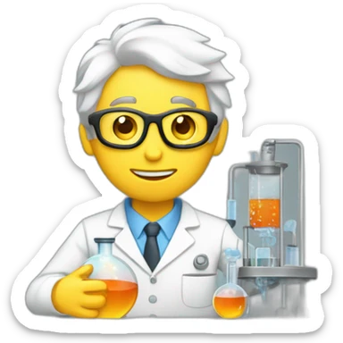 cientifico haciendo un experimento sticker