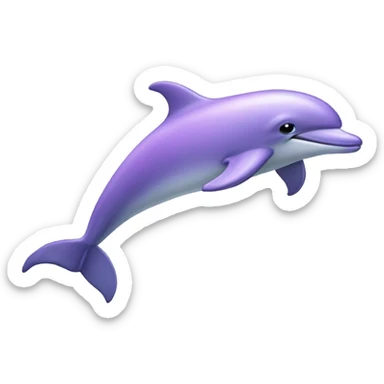 Pastel purple dolphin sticker
