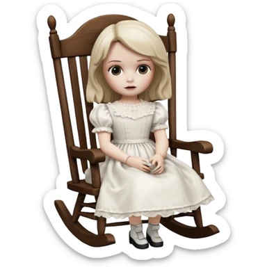 Annabelle doll from The Conjuring movie sticker