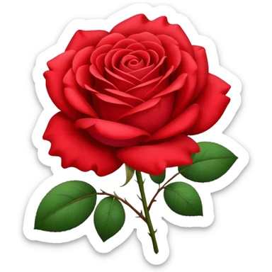Rose with some petals sticker
