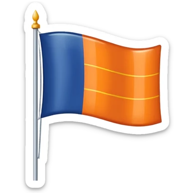 a flag with these colours: 🧡 sticker
