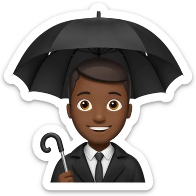 HOLDİNG UMBRELLA BLACK MAN sticker